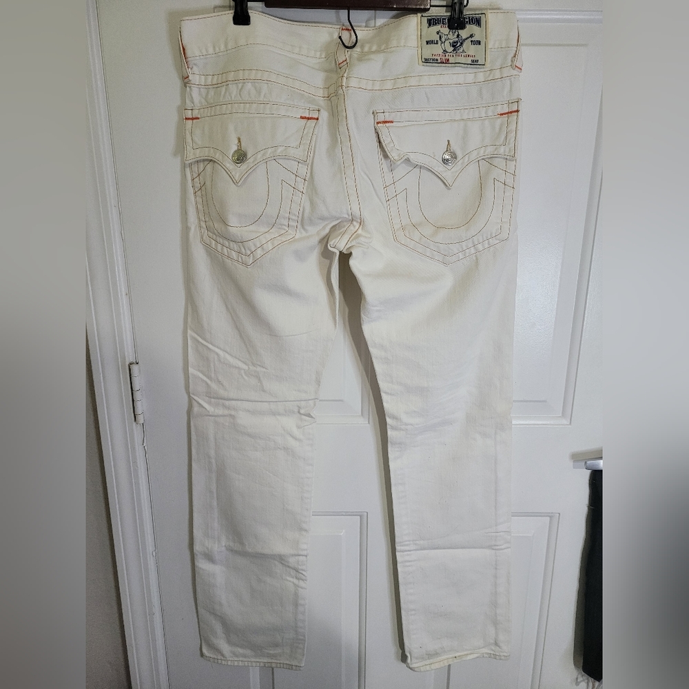 True Religion White Jeans - Slim